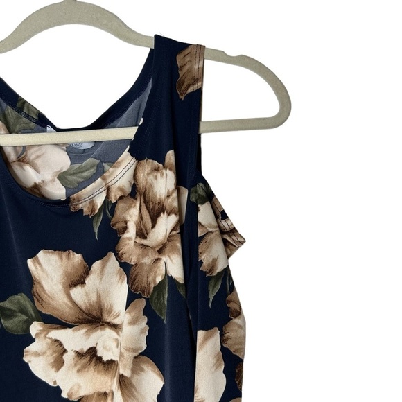 MY Bump Addison Maternity Navy Floral Cold Shoulder Fall Bodycon Dress size XL - Picture 9 of 16